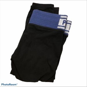 Pink yoga sparkle cropped leggings